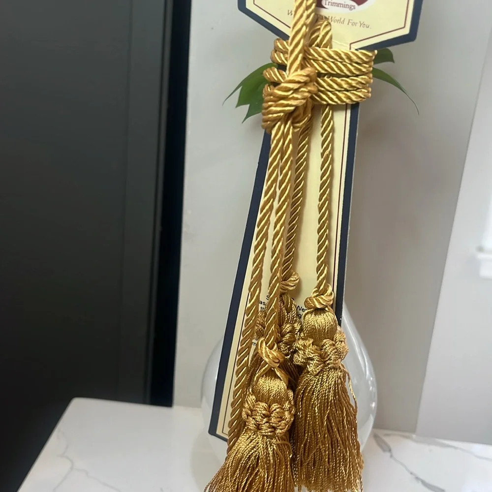 Curtain Tassels; Color: Gold; India House Trimmings NEW